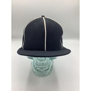Vintage FunKap Referee Hat Black White Snapback Ref Cap M/L NOS